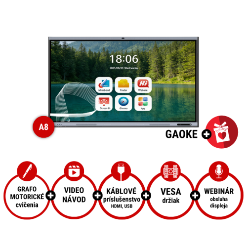 Interaktivny dotykovy displej GAOKE A8-pro